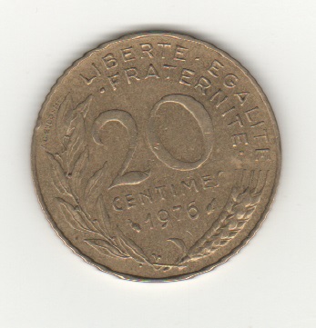  Frankreich 20 Centimes 1976   