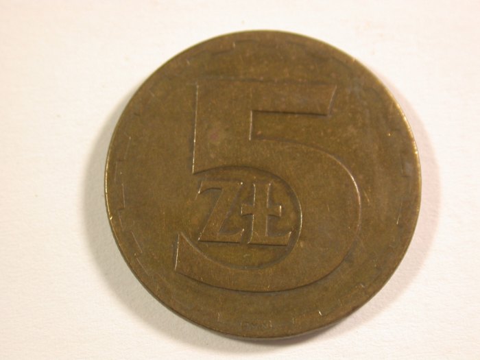 15011 Polen 5 Zloty 1977 in ss Orginalbilder