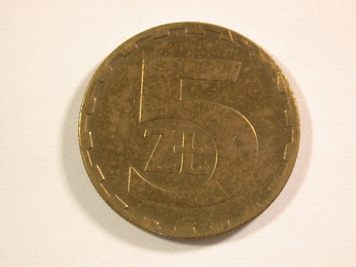 15011 Polen 5 Zloty 1986 in vz/vz-st Orginalbilder