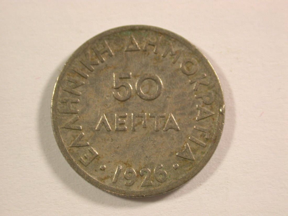 15011 Griechenland 50 Lepta 1926 in ss Orginalbilder
