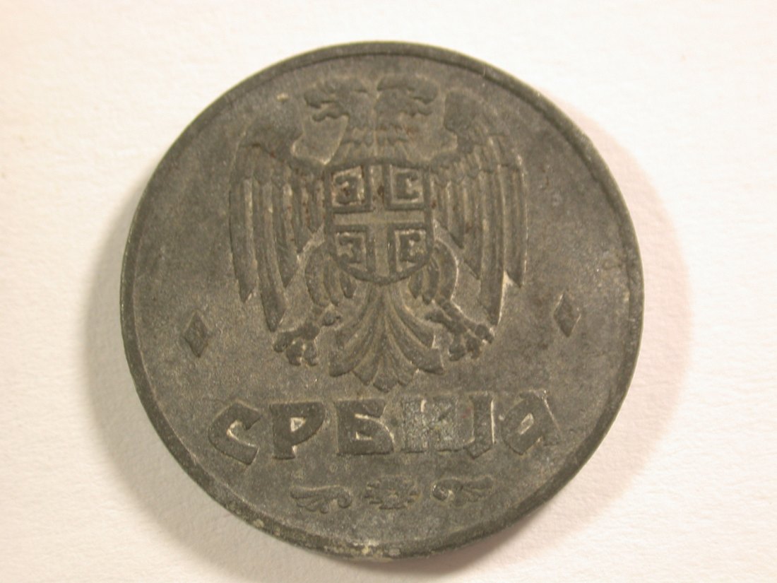 15011 Serbien 1 Denar 1942 in ss+  Orginalbilder   
