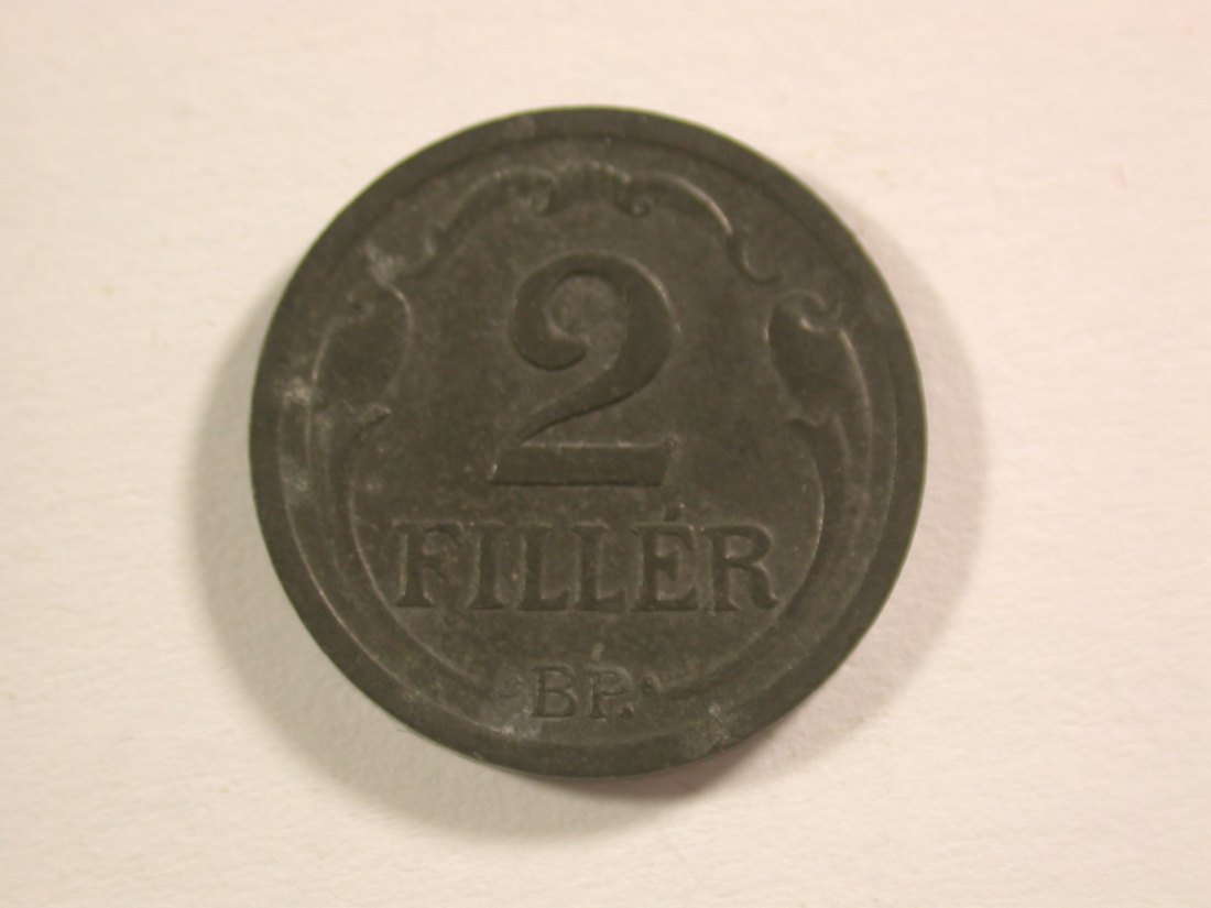 15011 Ungarn 2 Filler 1943 in vz/vz+ Orginalbilder
