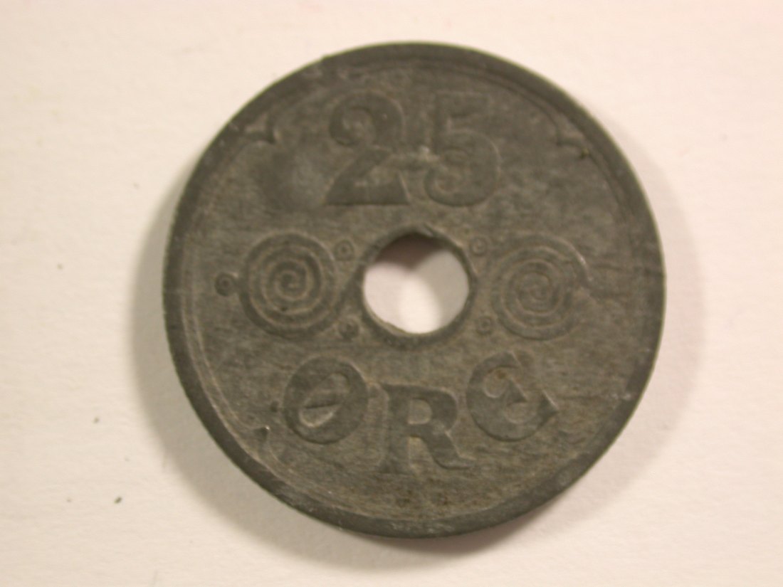 15011 Dänemark 25 Öre 1942 in vz+ Orginalbilder