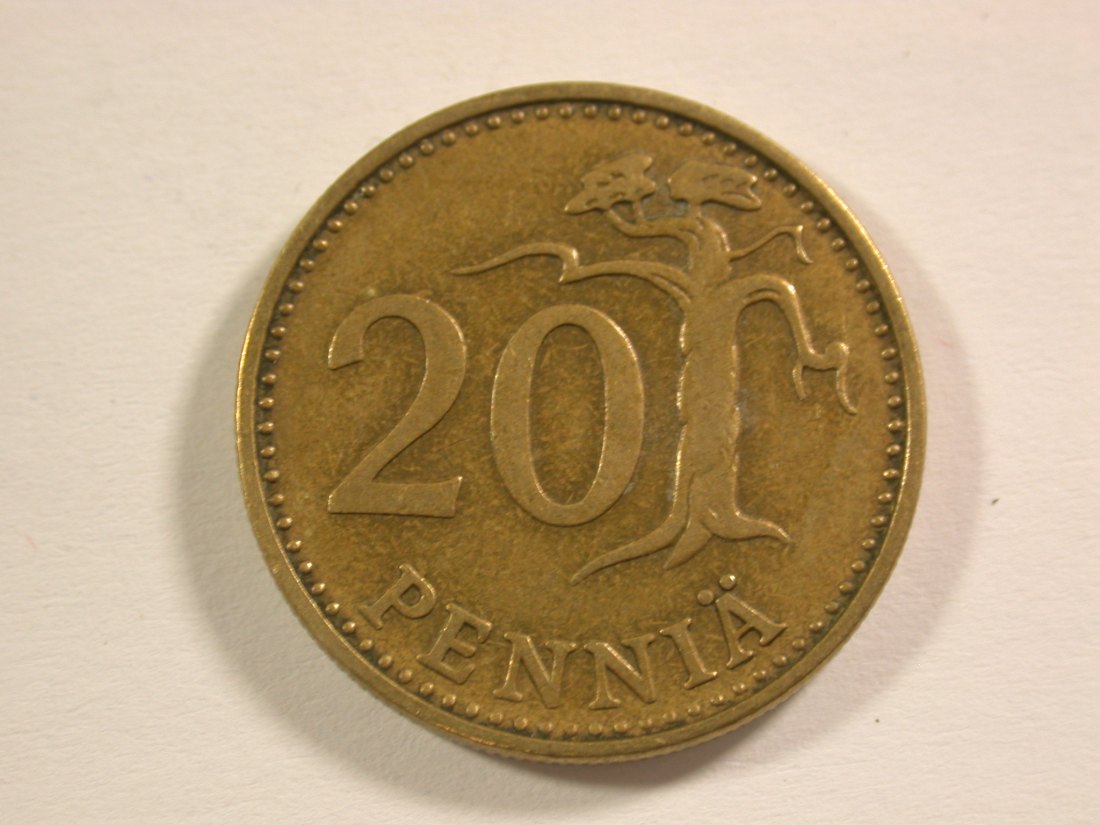 15011 Finnland 20 Penniä 1964 in ss+ Orginalbilder