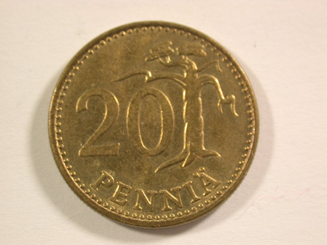 15011 Finnland 20 Penniä 1982 in f.ST Orginalbilder