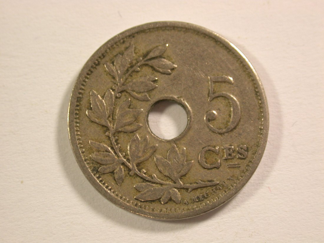  15013 Belgien 5 Centimes 1920 in ss+  Orginalbilder   