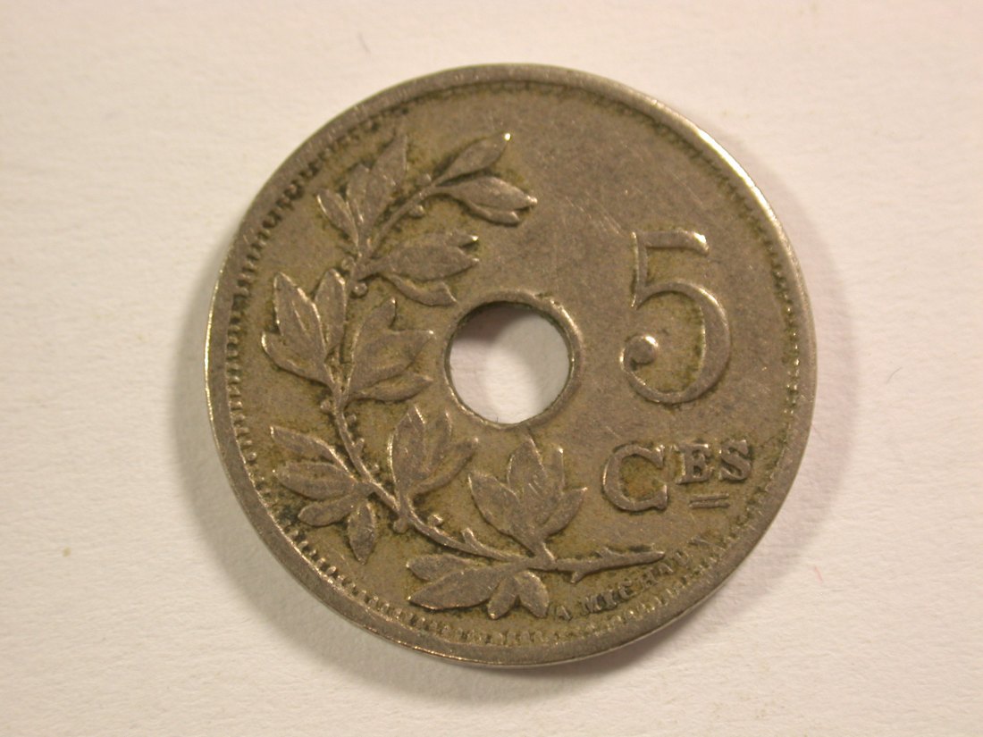 15013 Belgien 5 Centimes 1920 in ss+ Orginalbilder
