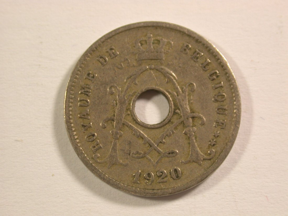  15013 Belgien 5 Centimes 1920 in ss+  Orginalbilder   