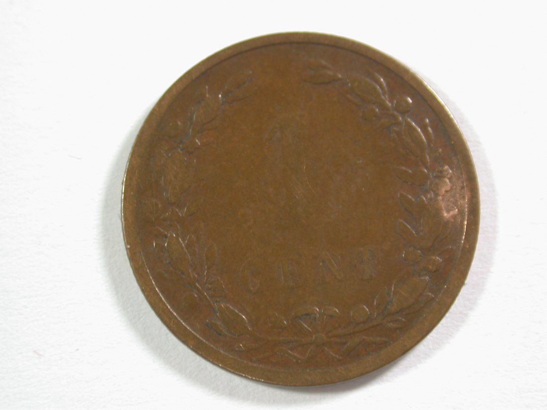 15013 Niederlande 1 Cent 1901 in s-ss Orginalbilder