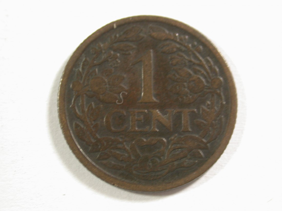  15013 Niederlande  1 Cent 1915 in ss+  Orginalbilder   