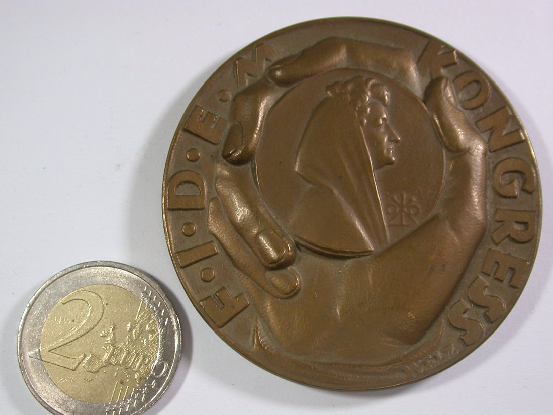  14201 Wien 1959 Medaillenausstellung 60 mm, 98 Gramm große Medaille in ST Orginalbilder   