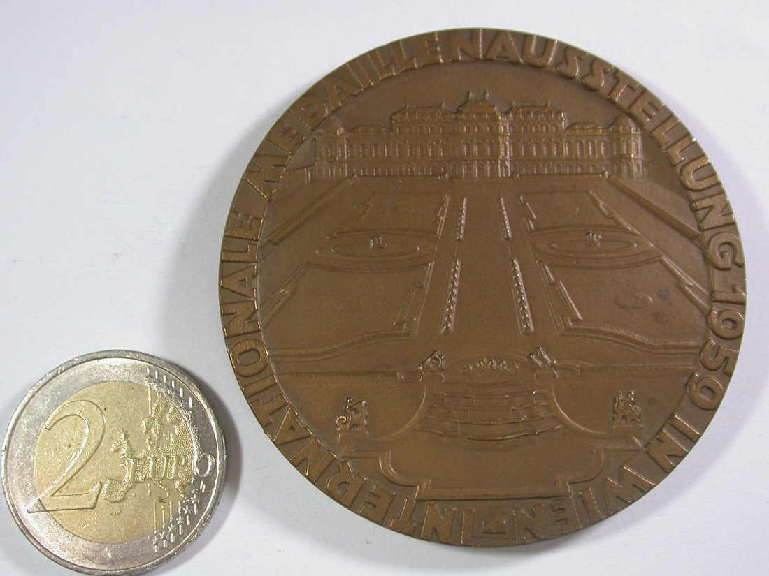  14201 Wien 1959 Medaillenausstellung 60 mm, 98 Gramm große Medaille in ST Orginalbilder   