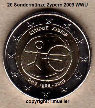 Zypern ...2 Euro Sondermünze 2009...WWU   