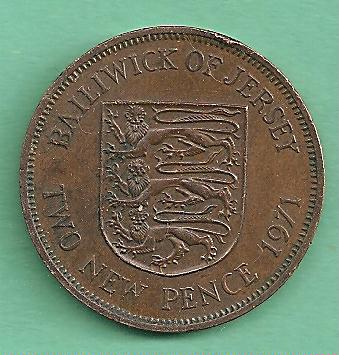  Jersey - 2 New Pence 1971   