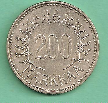  Finlandia - 200 Markkaa 1957 silber   