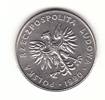  20 Zloty Polen 1990  Riffelrand  (G076)   