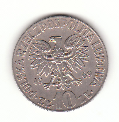  10 Zlotych 1969 Niklas Koppernigk  (B750)   