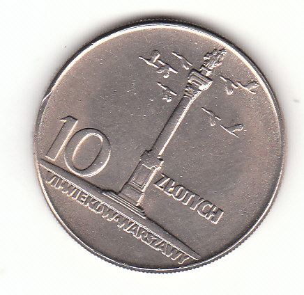  10 Zlotych 1965 Sigissäule in Warschau (B753)   