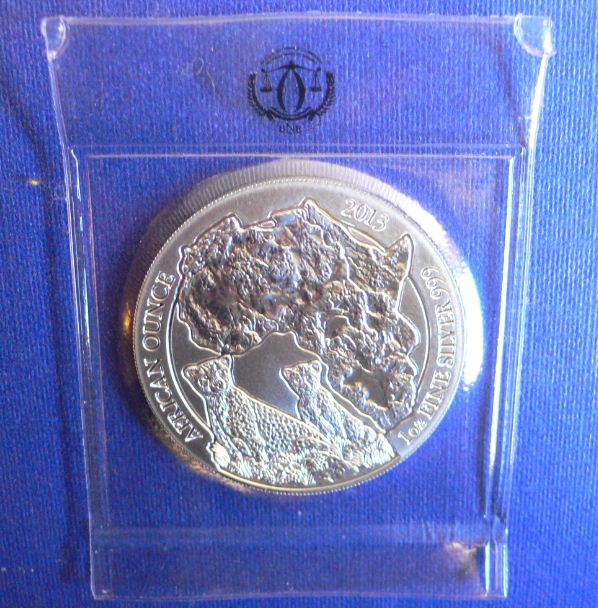 1 - kirofa - Ruanda 2013 - GEPARD- Cheetah - 1 Unze Silber 99.9% BU/STPLGLZ. OriginalFolie.