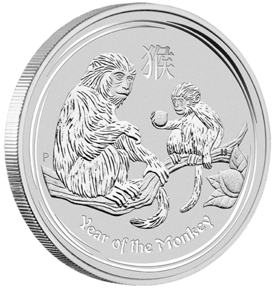  AUSTRALIEN 2016 JAHR DES AFFEN 1 $ Silber st   