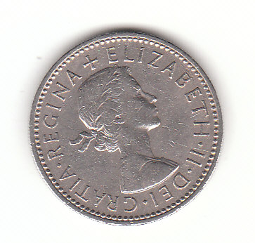  1 Shilling  Großbritannien 1957 Wappen von England (B766)   