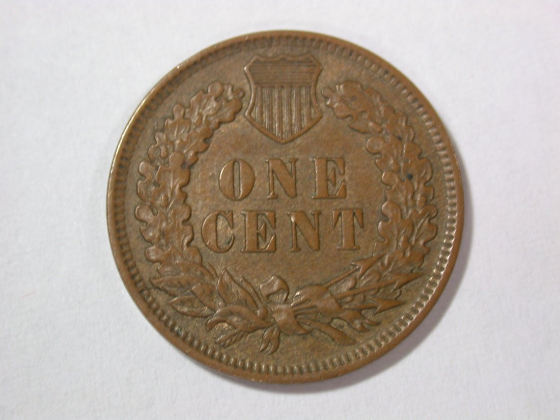  A001 USA  Indian Head 1 Cent 1906 in vz-st/f.st (AU-MS)  Orginalbilder   