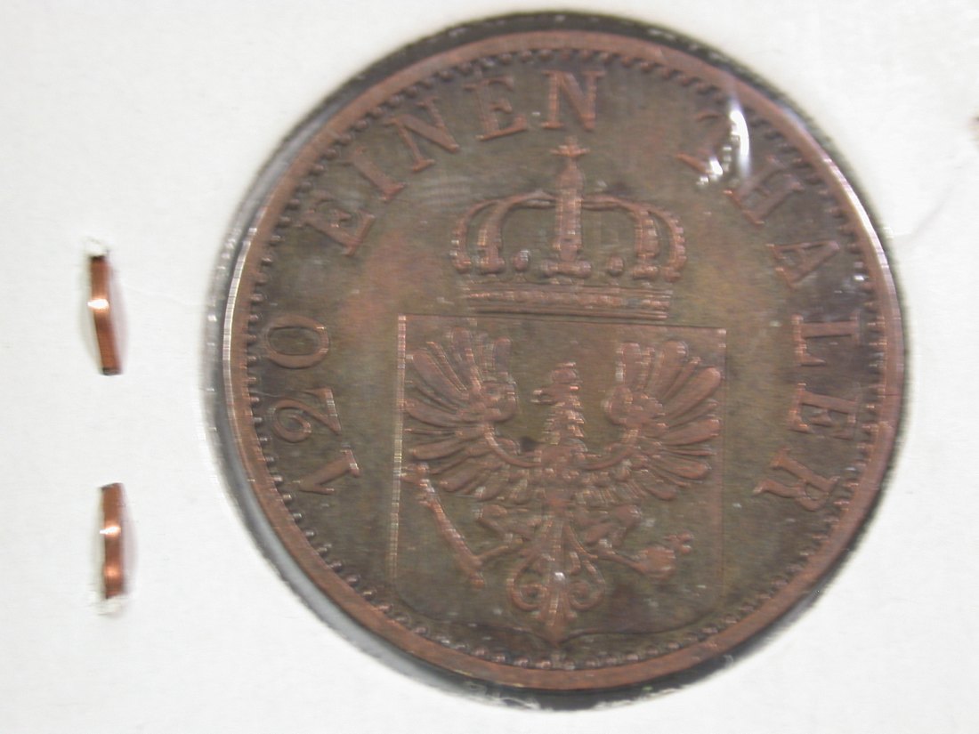  A002 Preussen 3 Pfennig 1870 C in vz Orginalbilder   