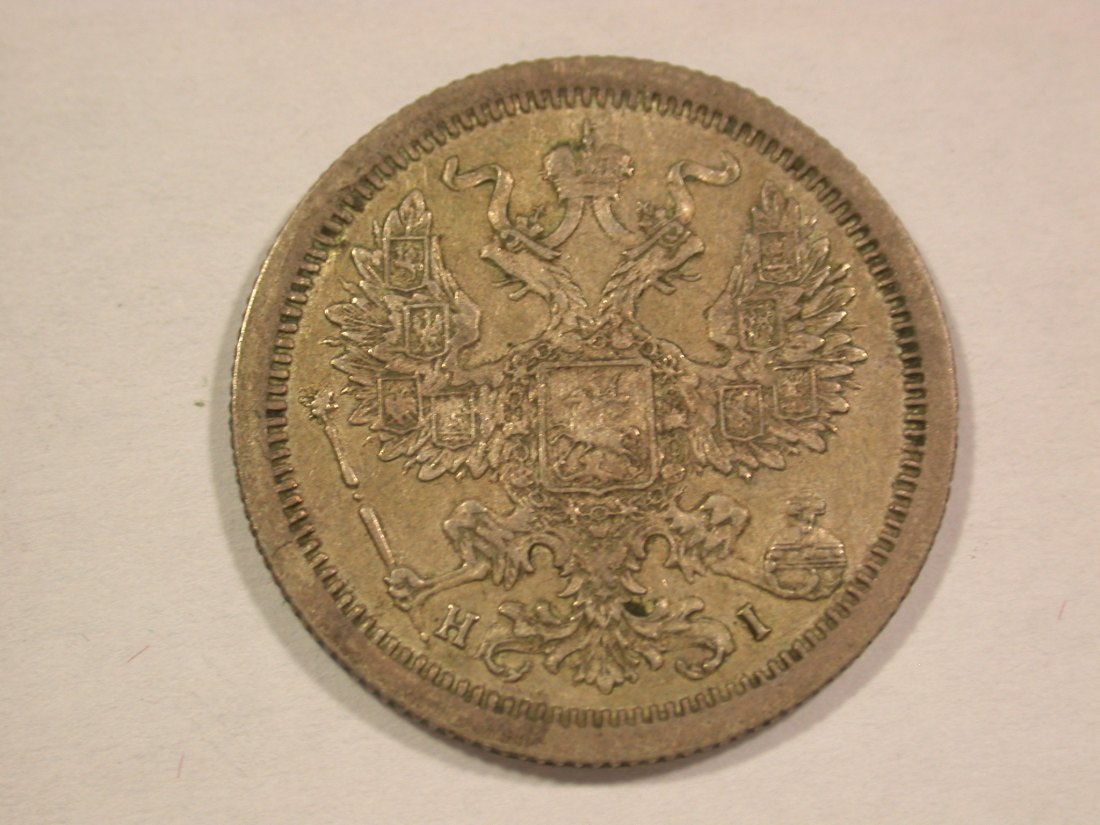  A003 Russland 20 Kopeken 1876 in vz+ Orginalbilder   