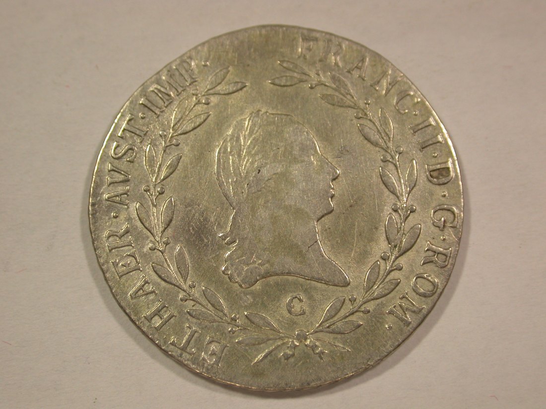 A003 RDR Österreich 20 Kreuzer 1806 C, Prag in ss+/f.vz Orginalbilder