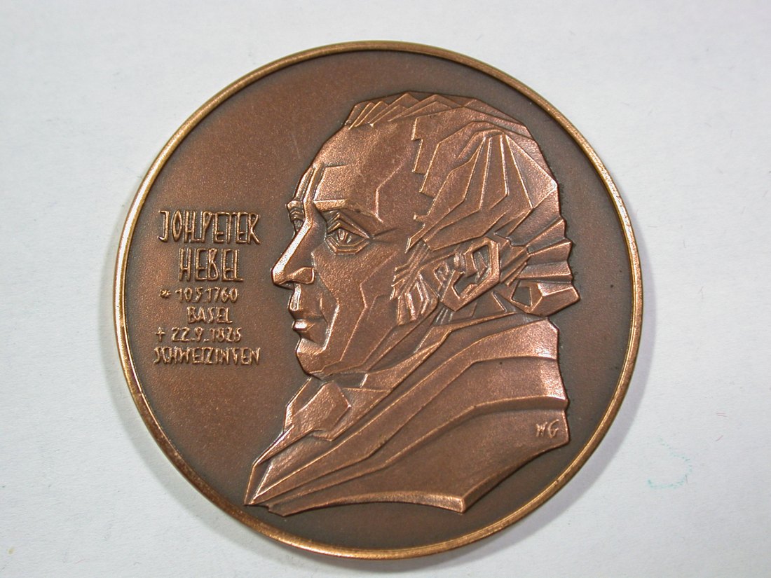  A004 Medaille auf Hebel, Hebel-Haus in Hausen 40mm, 22 Gramm RR Orginalbilder   