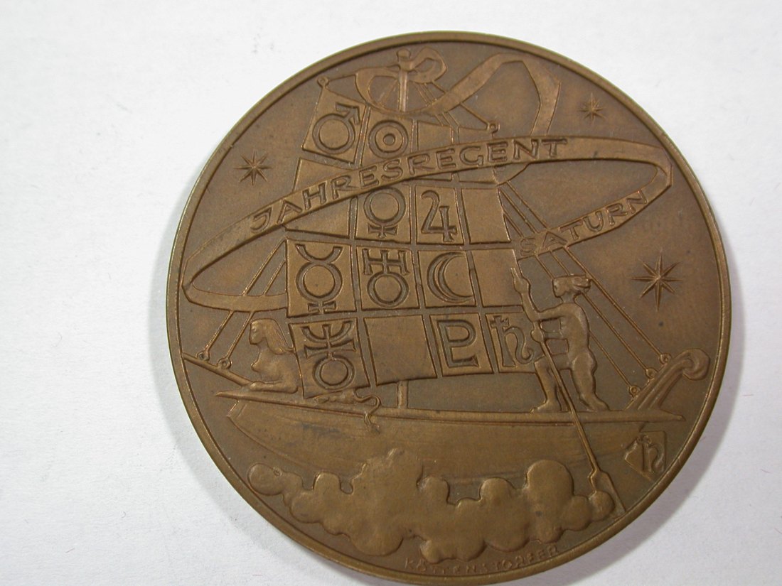  A004 Kalender-Medaille 1972 Bronze 40mm/21,64gr. Orginalbilder   