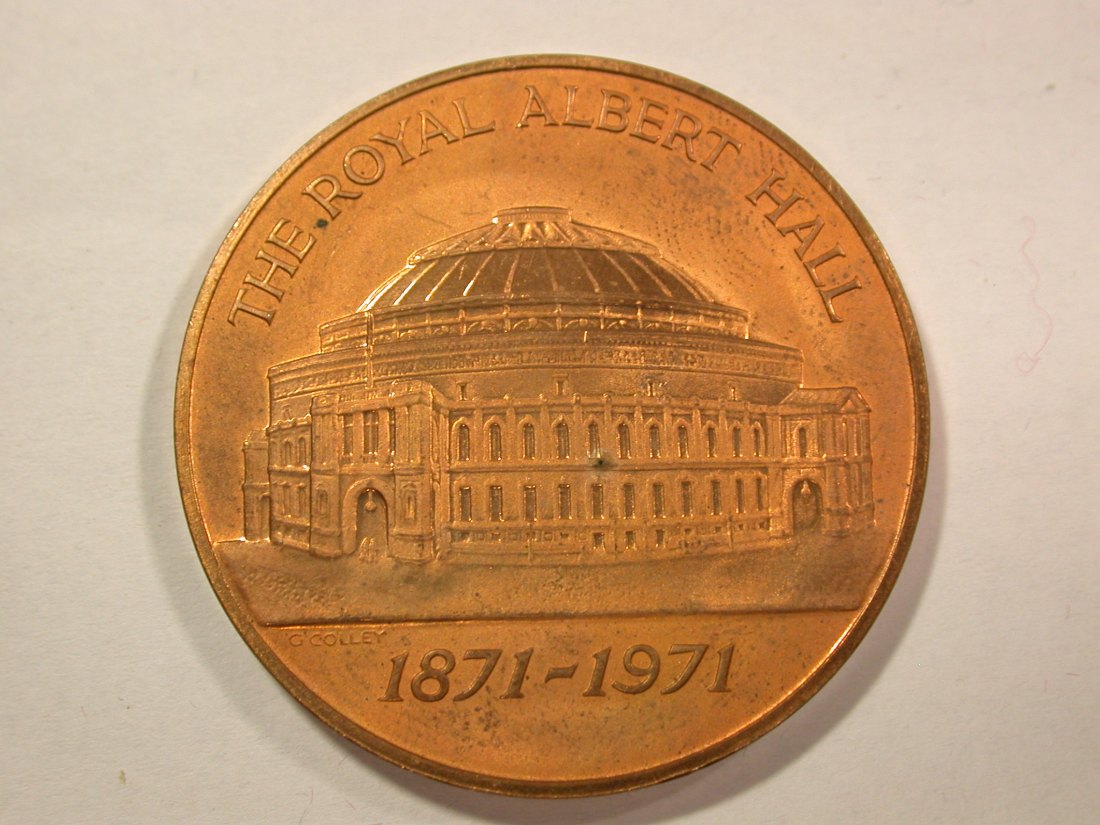 A004 Med. Royal Albert Hall London 1971 39mm/27gr. RR Orginalbilder