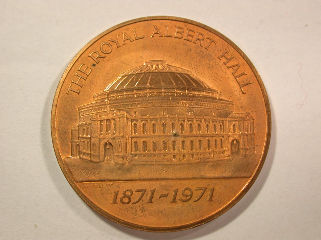  A004 Med. Royal Albert Hall London 1971 39mm/27gr.  RR  Orginalbilder   