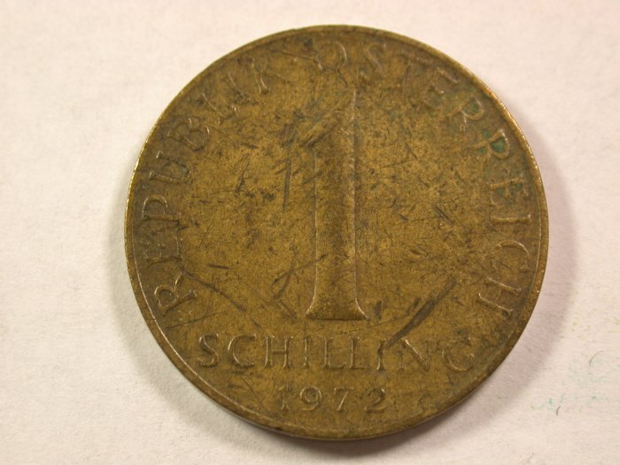  A006 Österreich  1 Schilling 1972 in sehr schön Orginalbilder   