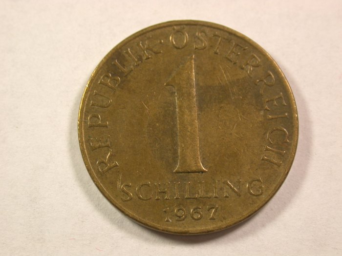  A006 Österreich  1 Schilling 1967 in sehr schön+ Orginalbilder   