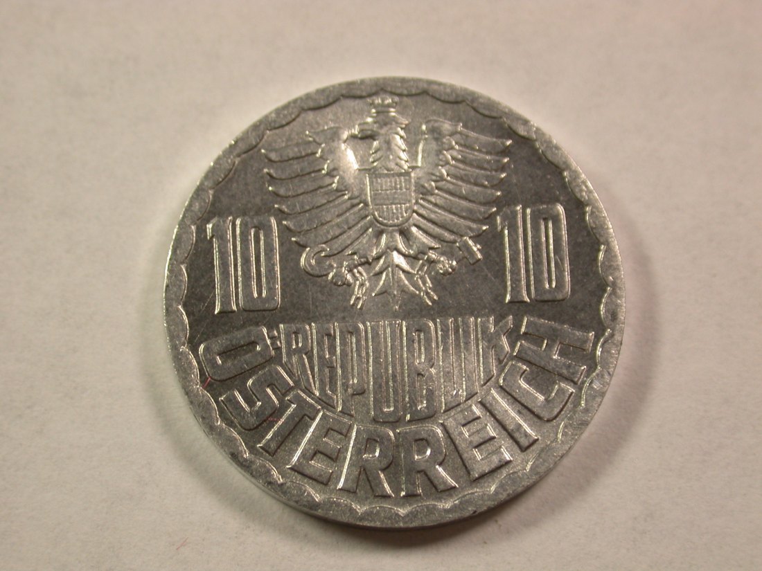  A006 Österreich  10 Groschen 1972 in Stempelglanz !! Orginalbilder   