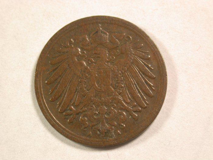  A006 KR  1 Pfennig 1913 A in ss  Orginalbilder   
