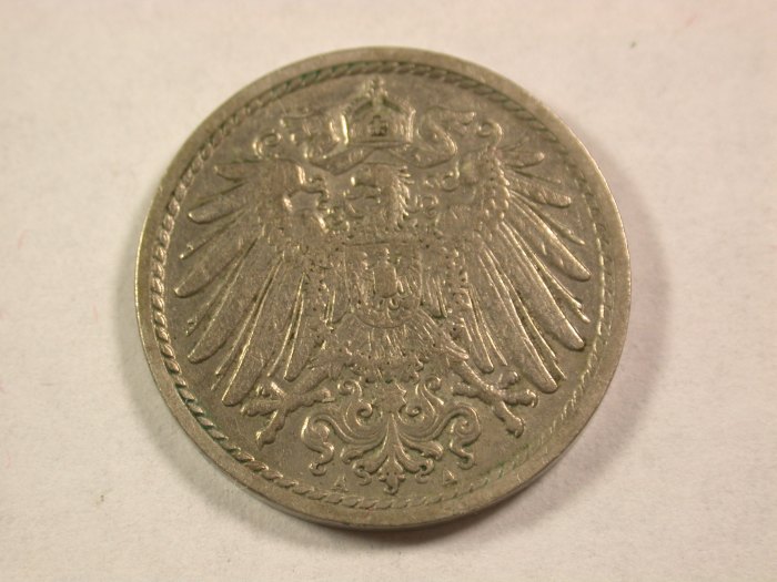  A006 KR  5 Pfennig 1913 A in ss Orginalbilder   