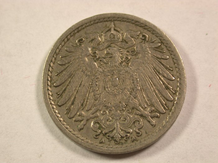  A006 KR  5 Pfennig 1906 A in ss Orginalbilder   