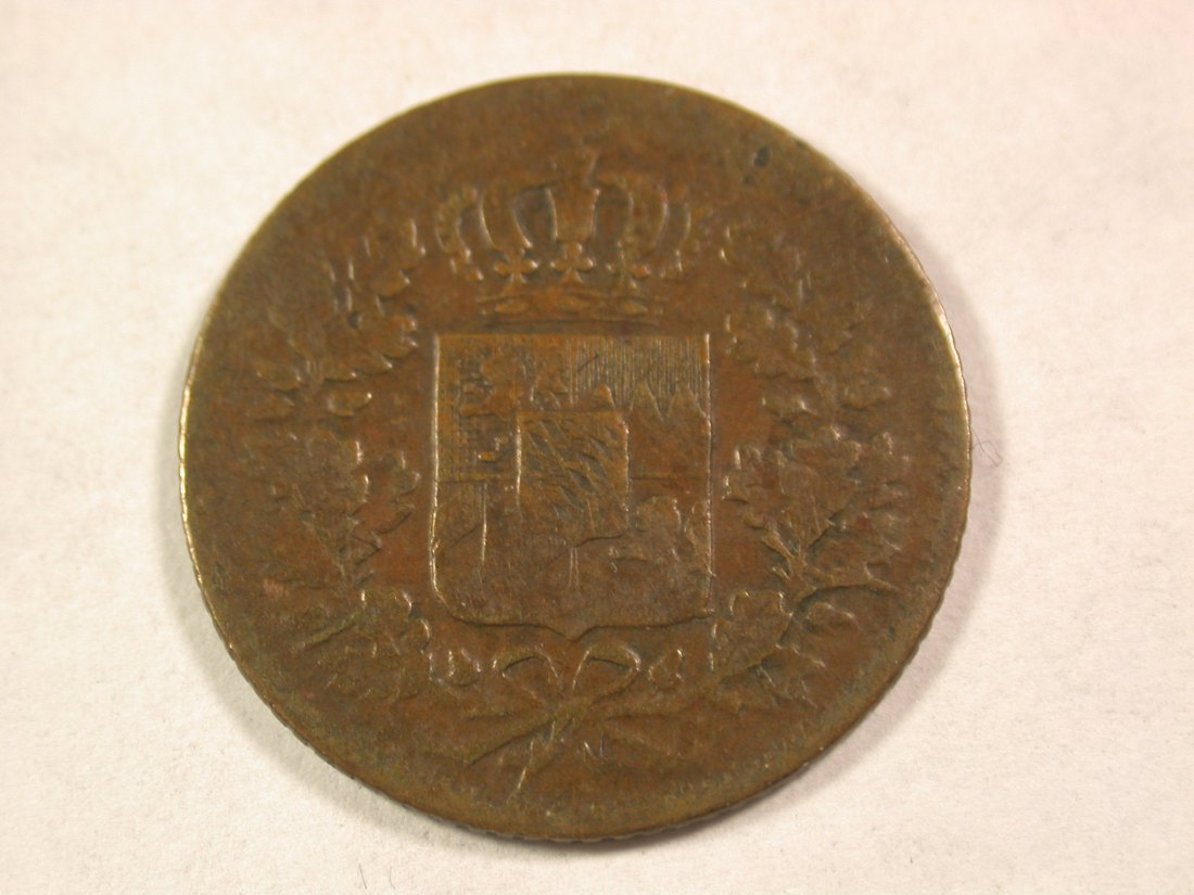  A101 Bayern  1 Pfennig  1852 in ss Orginalbilder   