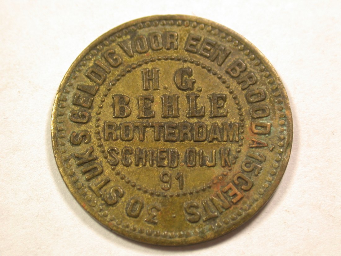  A102 Rotterdam Token H.G.Behle Bakker Orginalbilder   