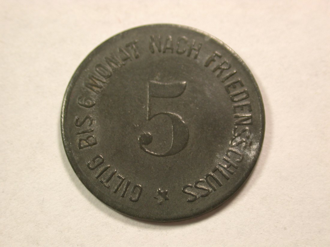  A102 Wasserburg  5 Pfennig 1917 in vz-st/f.st Orginalbilder   