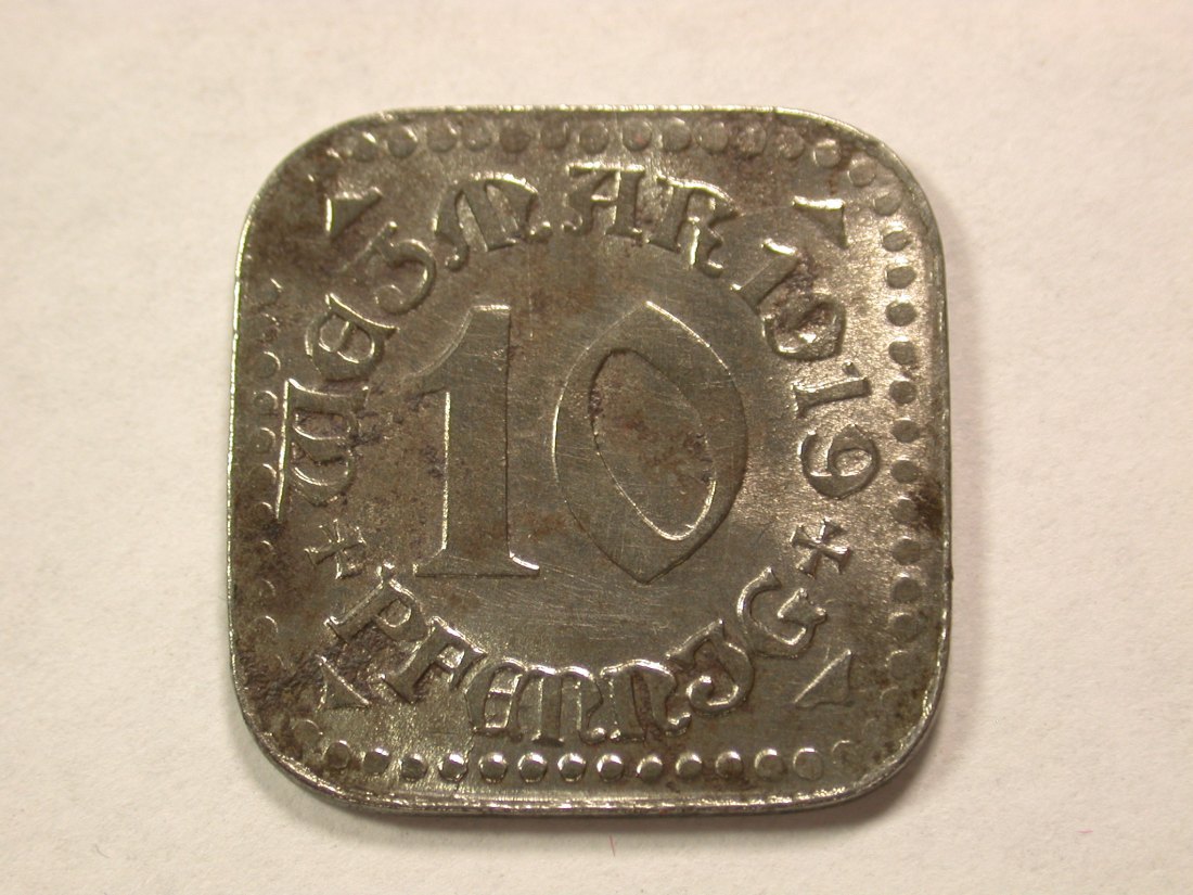  A102 Weimar 10 Pfennig 1919 in vz-st   Orginalbilder   