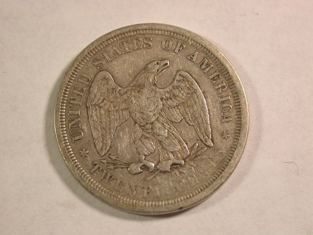  A103 USA  20 Cent 1875 <i>S</i> in fast ss (near VF) Orginalbilder   