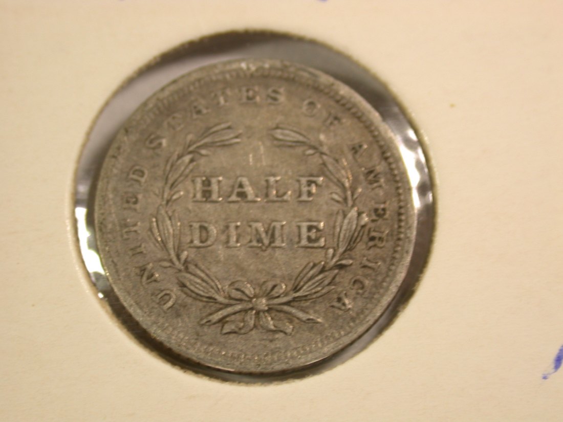  A103 USA  half Dime 5 Cent 1837 in ss+ (VF+) Orginalbilder   