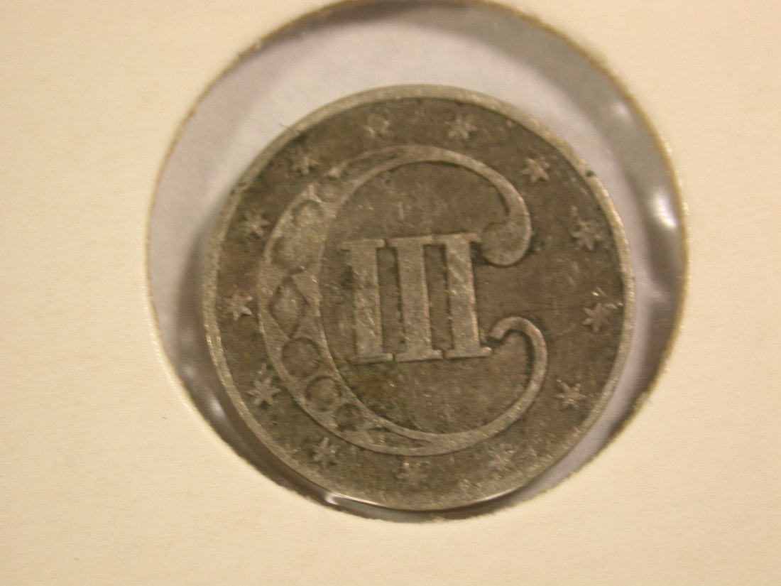  A103 USA  3 Cent 1852 in ss (VF) Orginalbilder   