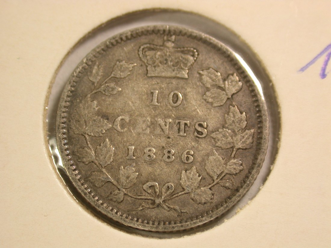 A103 Kanada Victoria 10 Cent 1886 in ss (VF) Orginalbilder