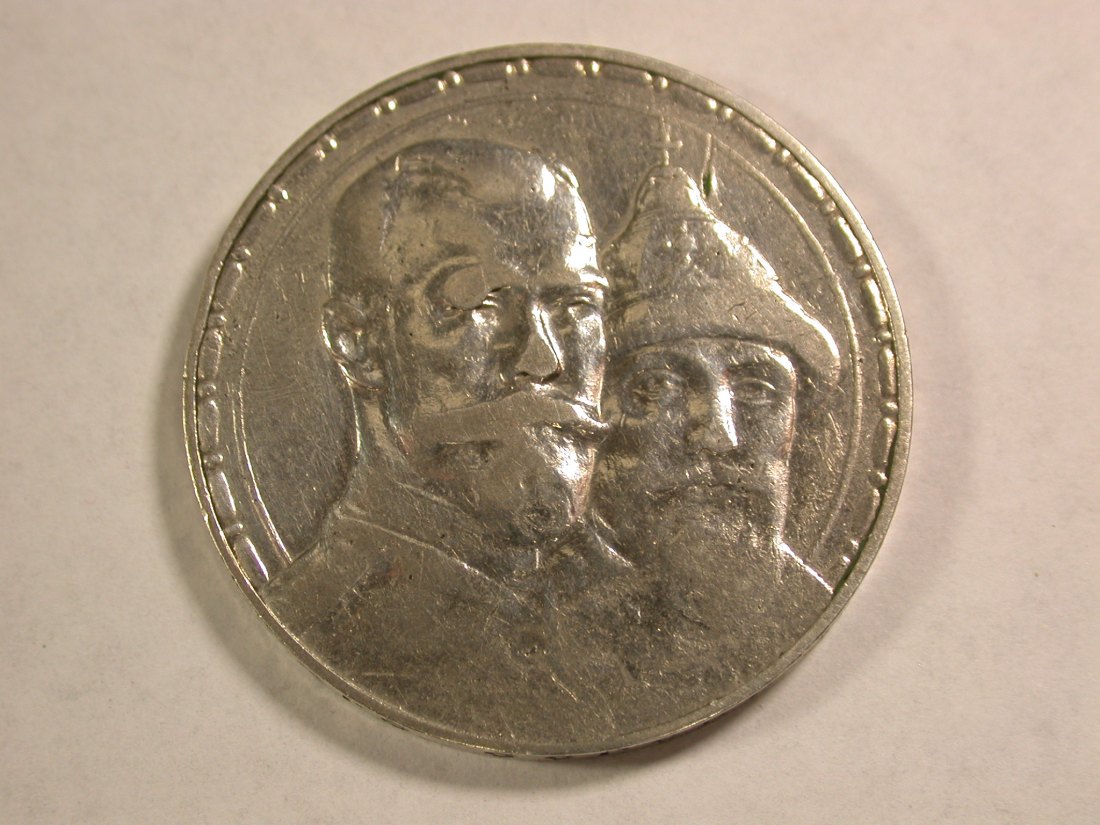 A103 Russland 1 Rubel 1913 Romanov in ss/ss+ Orginalbilder