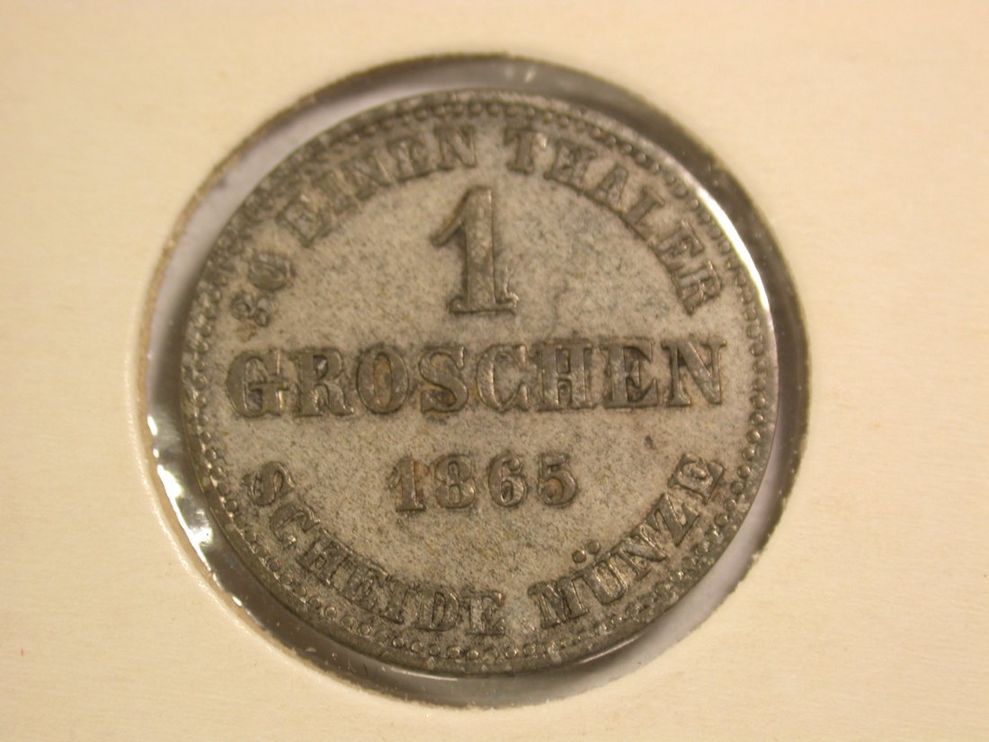  A103 Sachsen-Coburg-Gotha 1 Groschen 1865 B in vz-st  Orginalbilder   