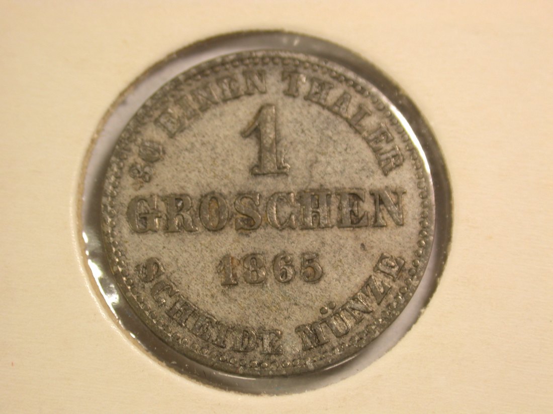 A103 Sachsen-Coburg-Gotha 1 Groschen 1865 B in vz-st Orginalbilder